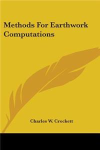 Methods For Earthwork Computations