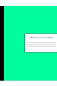 Half Lined & Half Graph Paper Notebook
