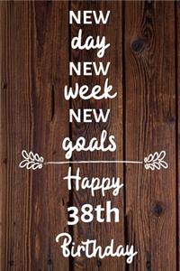 New day new week new goals Happy 38th Birthday