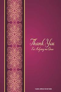 Teacher Appreciation Notebook