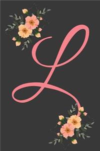 L Initial Monogram Dot Grid Notebook Journal