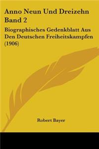 Anno Neun Und Dreizehn Band 2