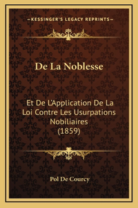 De La Noblesse