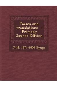 Poems and Translations