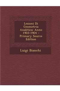 Lezioni Di Geometria Analitica