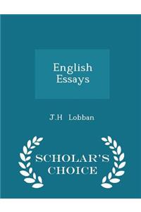 English Essays - Scholar's Choice Edition