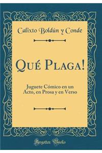 Quï¿½ Plaga!: Juguete Cï¿½mico En Un Acto, En Prosa Y En Verso (Classic Reprint)