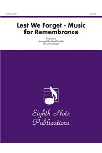Lest We Forget