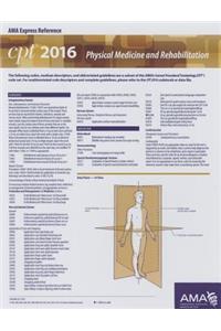 CPT 2016 Express Reference Coding Card Physical Medicine and Rehabilitation