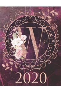 2020 Weekly Planner - Monogram Initial 