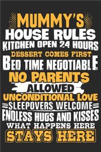 Mummy's house rules kitchen open 24 hours dessert comes first bed time negotiable no