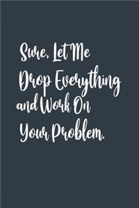 Sure, Let Me Drop Everything and Work On Your Problem. A beautiful