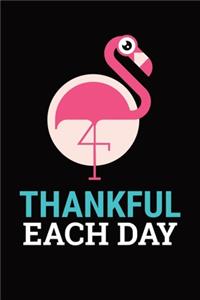 Thankful Each Day - Gratitude and Affirmation Journal - Pink Flamingo