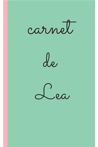 carnet de Lea carnet ligné personnalisé avec prenom pour ecrire et prise de note 2020, carnet de notes livret, agenda, répertoire, cahier, calepin