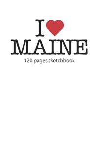 I love Maine sketchbook