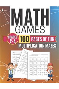 Math Games MULTIPLICATION MAZES 100 Pages of Fun Grades 2-4