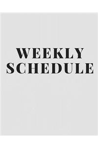Weekly Schedule