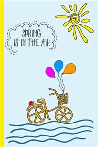 Spring is in the Air Wide Ruled Notebook for Girls