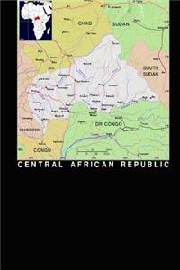 Modern Color Map of the Central African Republic in Africa Journal
