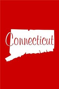 Connecticut - Red Lined Notebook with Margins