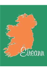 Eireann - National Colors 101 - Lined Notebook with Margins - 8.5X11