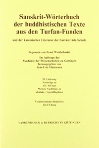 Sanskrit-Worterbuch Der Buddhistischen Texte Aus Den Turfan-Funden. Lieferung 29