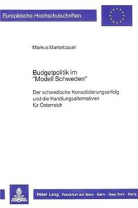 Budgetpolitik im «Modell Schweden»