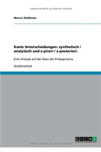 Kants Unterscheidungen