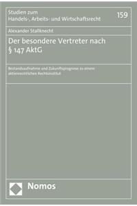 Der Besondere Vertreter Nach 147 Aktg