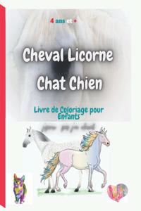 Cheval Licorne Chat Chien