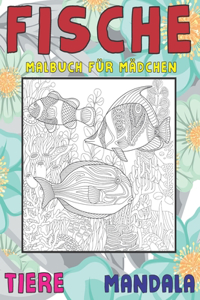 Malbuch für Mädchen - Mandala - Tiere - Fische