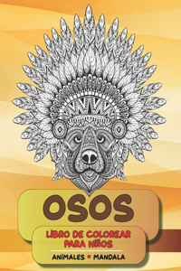 Libro de colorear para niños - Mandala - Animales - Osos