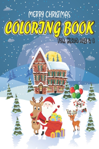 Merry Christmas coloring books for kids age 4-8