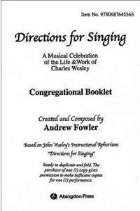 Directions for Singing Congregational Booklet