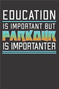 Parkour Acrobat Gymnast Education Notebook Journal