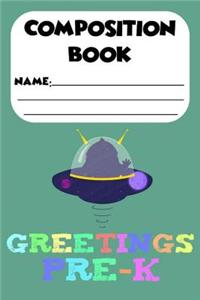 Composition Book Greetings Pre-K