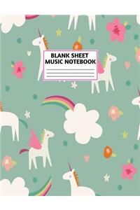 Blank Sheet Music Notebook