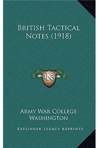 British Tactical Notes (1918)