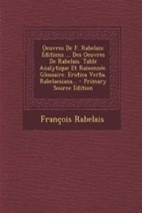 Oeuvres de F. Rabelais