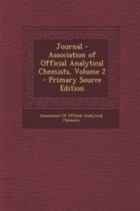 Journal - Association of Official Analytical Chemists, Volume 2