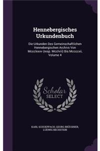 Hennebergisches Urkundenbuch