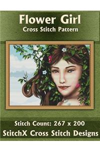Flower Girl Cross Stitch Pattern