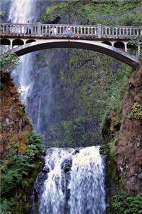 A View of the Bridge and Multnomah Falls Waterfall Oregon USA Journal
