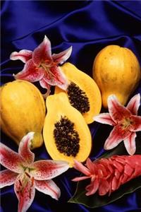Food Journal Fresh Cut Papayas Weight Loss Diet Blank Recipe Book