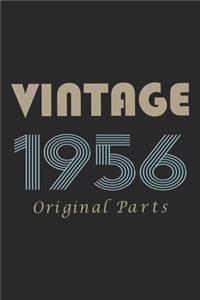 Retro Birthday - Vintage 1956 Notebook Original Parts Gift