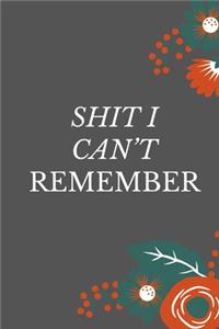 Shit I Can't Remember