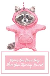 Mom's One Line a Day Three Year Memory Journal