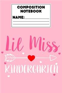Composition Notebook Lil Miss Kindergarten