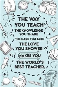 The way you teach The world's best teacher