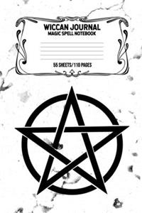 Wiccan Journal Magic Spell Notebook 55 Sheets/110 Pages